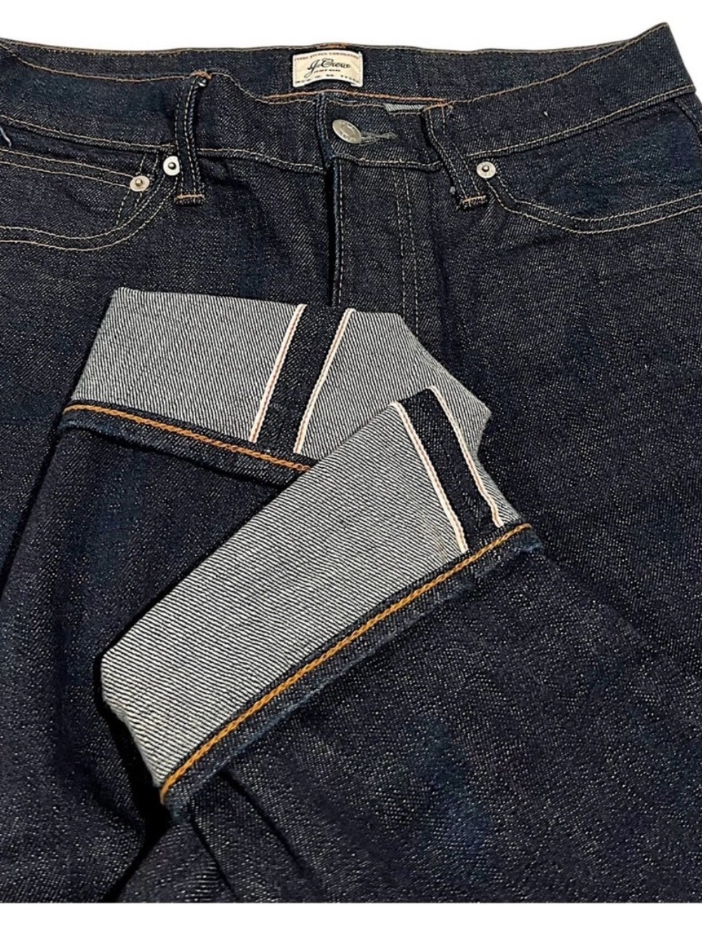 J. Crew Men’s Dark Indigo Straight Selvedge Jeans